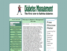Tablet Screenshot of diabetesmanagement101.com